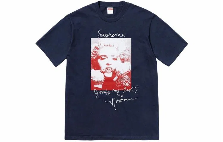 Supreme FW18 Madonna Tee Navy T