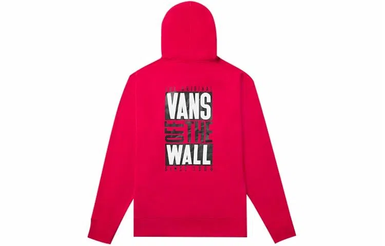 Vans Logo Hoodie Red