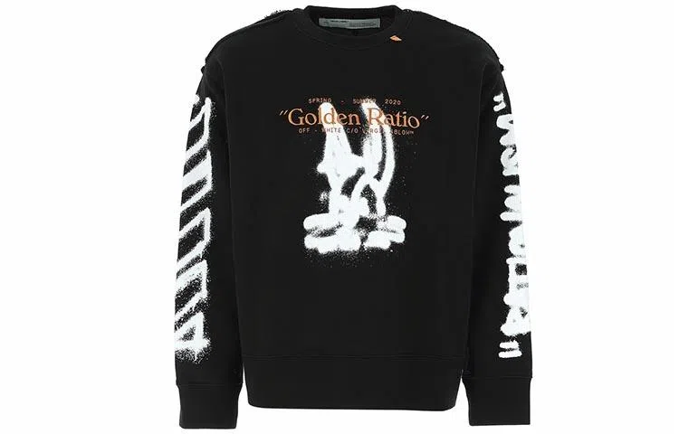 OFF-WHITE Graffiti Long Sleeve Sweatshirt Black