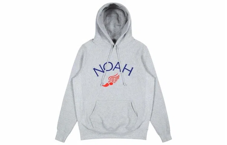 NOAH Winged Foot Embroidered Hoodie Logo