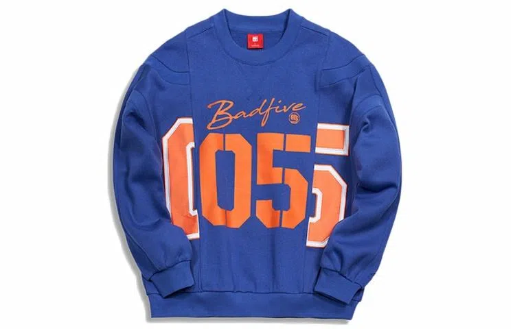 李宁 巴黎时装周 宽松套头卫衣 男款 蓝色