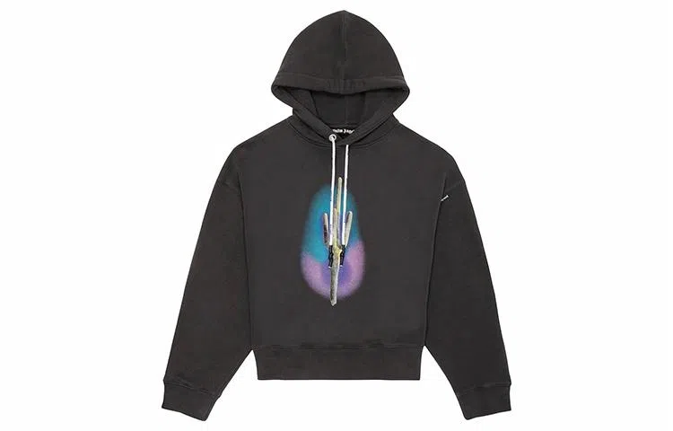 Palm Angels Cactus Hoodie Black