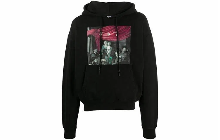OFF-WHITE Classic Painting Hoodie Black