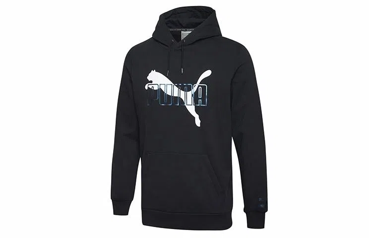 Puma Large Logo Hoodie Black
