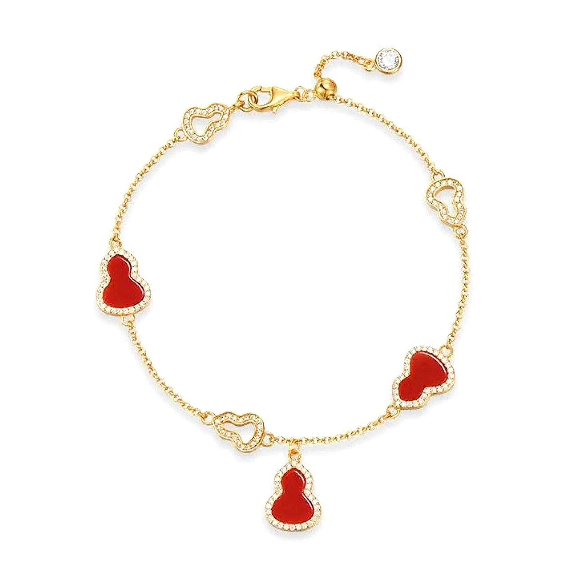 星珍思 福禄葫芦 新中式国潮轻奢复古高级感手饰 小众设计日常通勤百搭#好运 合金 手链 女款