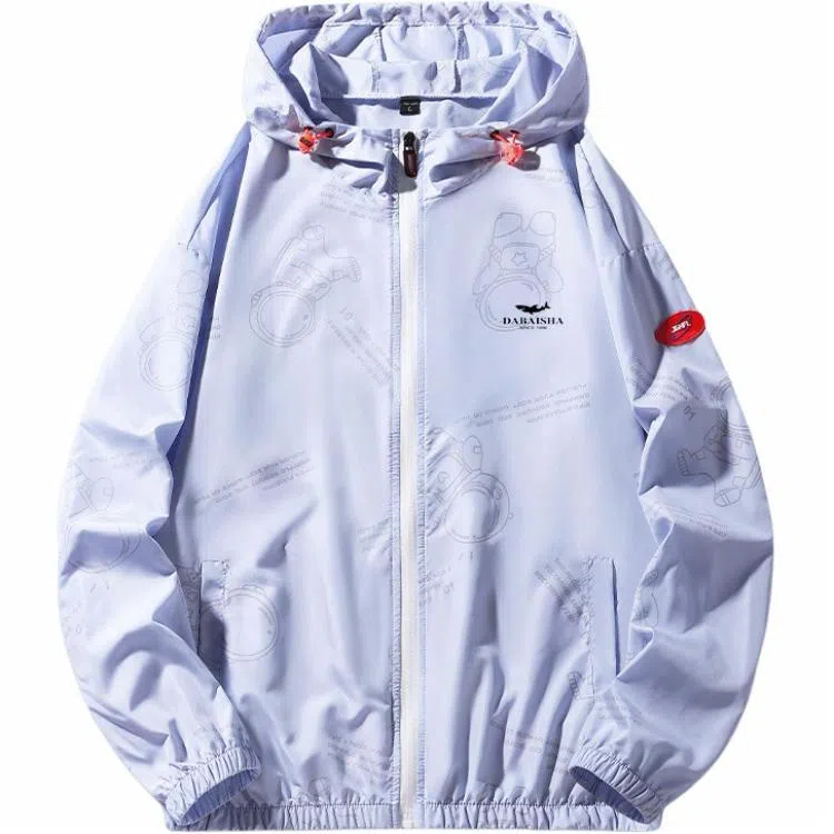 大白鲨 户外休闲情侣防紫外钱皮肤衣高品质时尚透气薄款速干冰丝外套潮流钓鱼服防晒服 男女同款