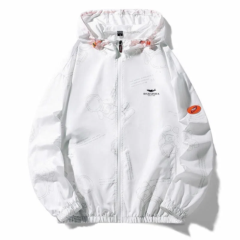 大白鲨 户外休闲情侣防紫外钱皮肤衣高品质时尚透气薄款速干冰丝外套潮流钓鱼服防晒服 男女同款