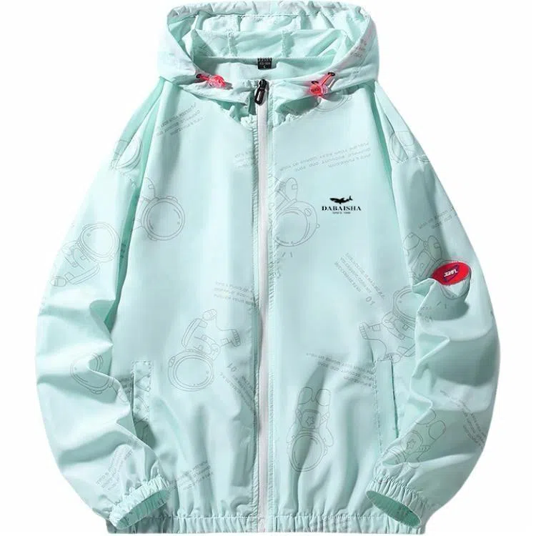 大白鲨 户外休闲情侣防紫外钱皮肤衣高品质时尚透气薄款速干冰丝外套潮流钓鱼服防晒服 男女同款