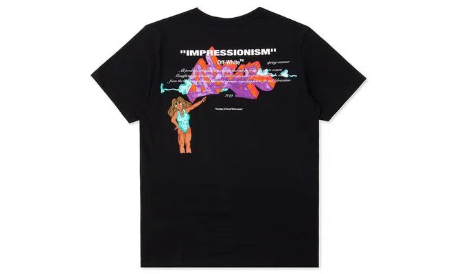 OFF-WHITE SS19 1/4 Back Print Tee Black