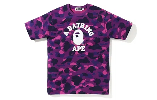 A BATHING APE Color Camo College Tee
