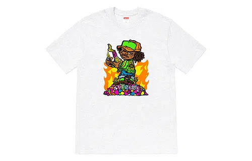 Supreme SS19 Molotov Kid Tee AshGrey