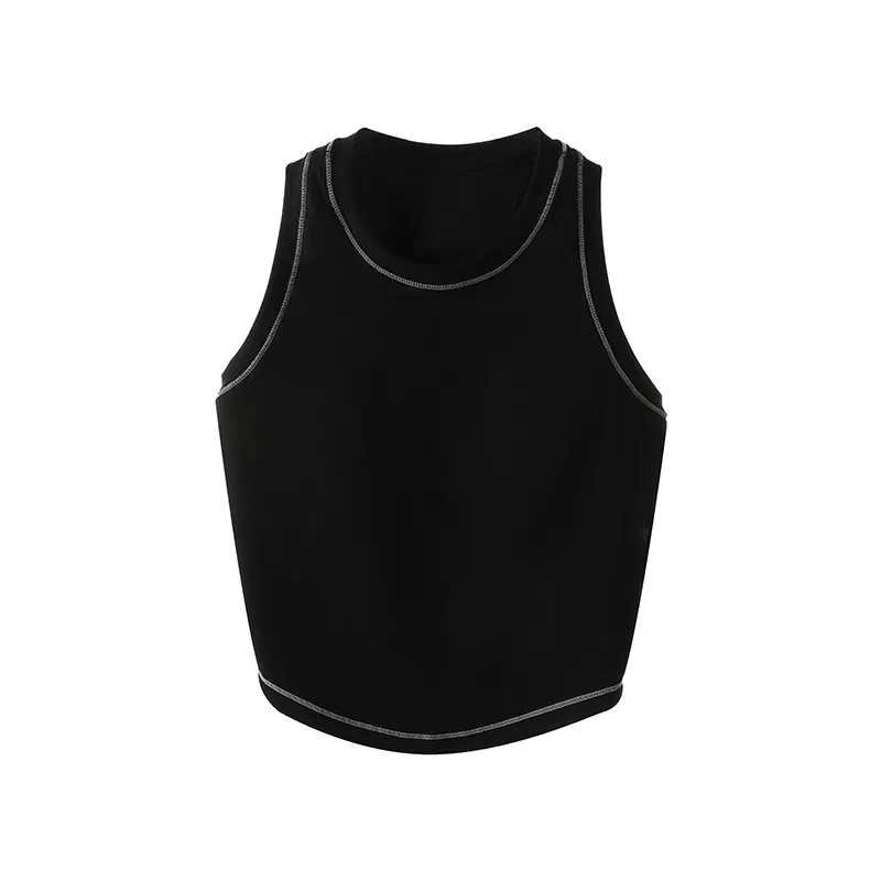 内在密码 圆领简约舒适休闲背心 女款 黑色