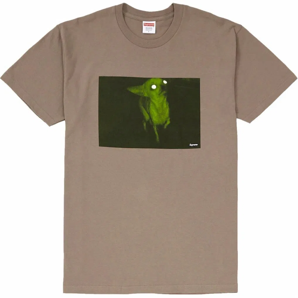Supreme FW18 Chris Cunningham Chihuahua Tee Taupe
