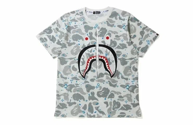 A BATHING APE Space Camo Shark Tee