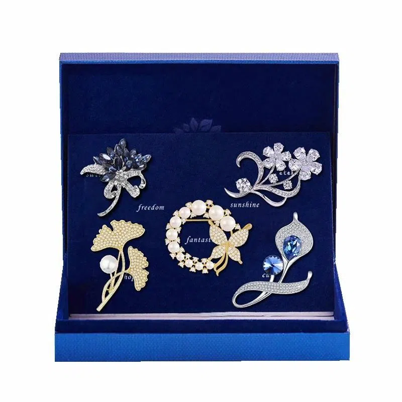 缔晶 森系精致时尚套装 优雅清新春夏配饰礼盒 合金 胸针 女款
