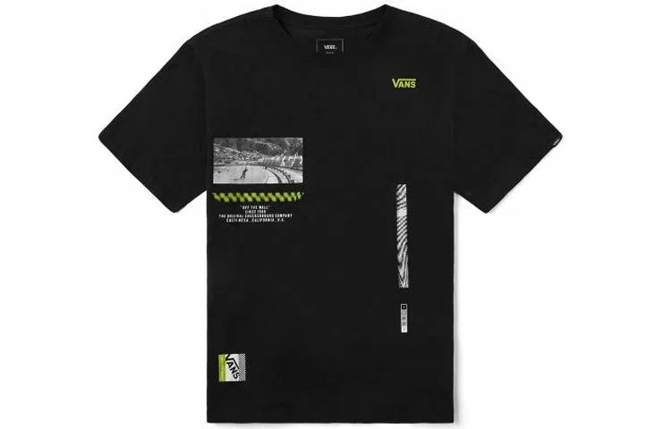 Vans Logo Print T-Shirt Black
