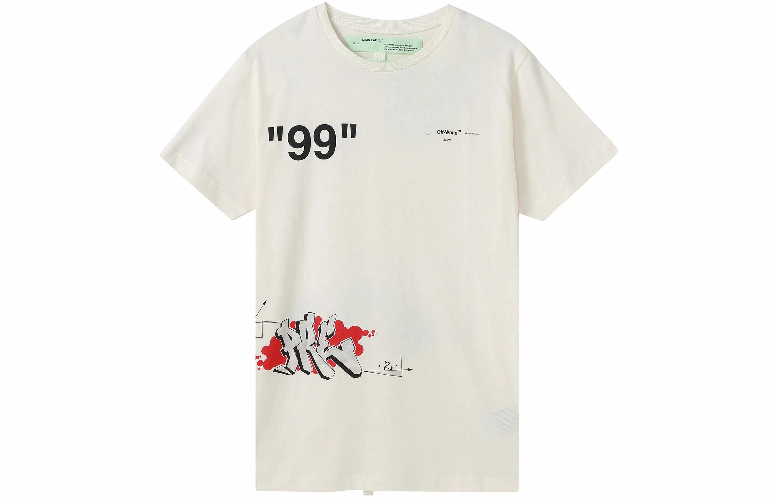 Off-White Graffiti Print T-Shirt White