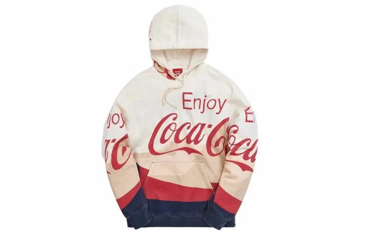 KITH x Coca Cola Mountains Logo Hoodie Beige