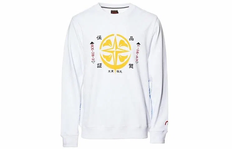 EVISU Kamon Crewneck Sweatshirt White