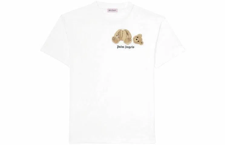 Palm Angels Flocked Teddy Bear T-Shirt White