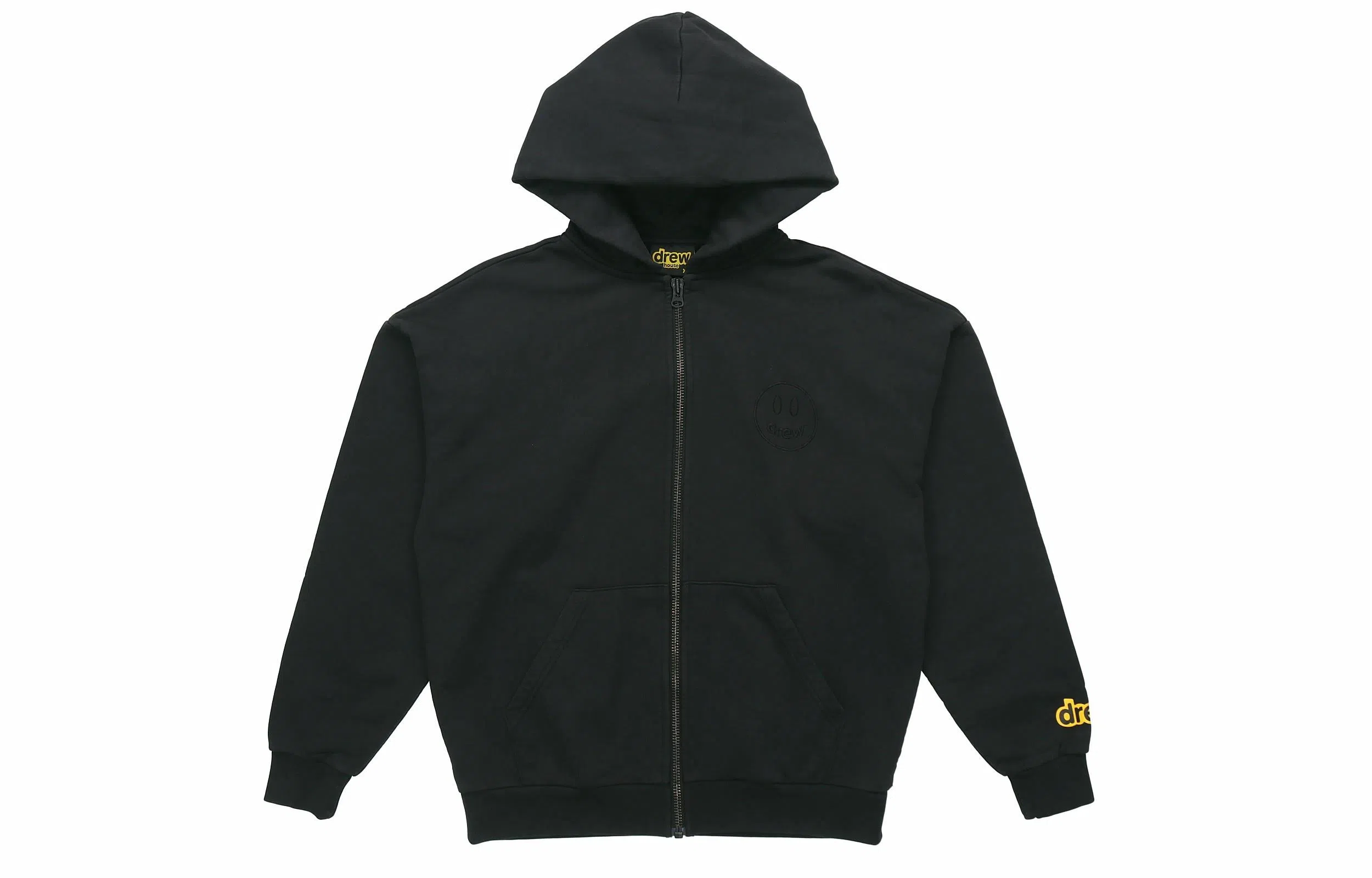 Drew House Mini Smiley Logo Zip Hoodie Black