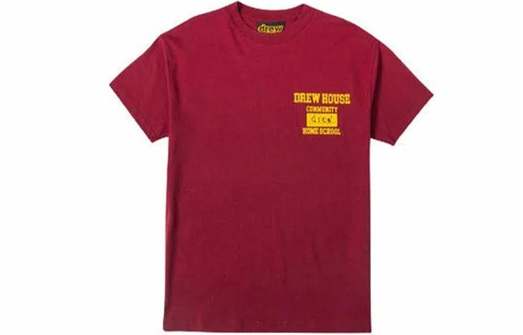 Drew House logo FW21 Community Ss Tee LogoT burgundy