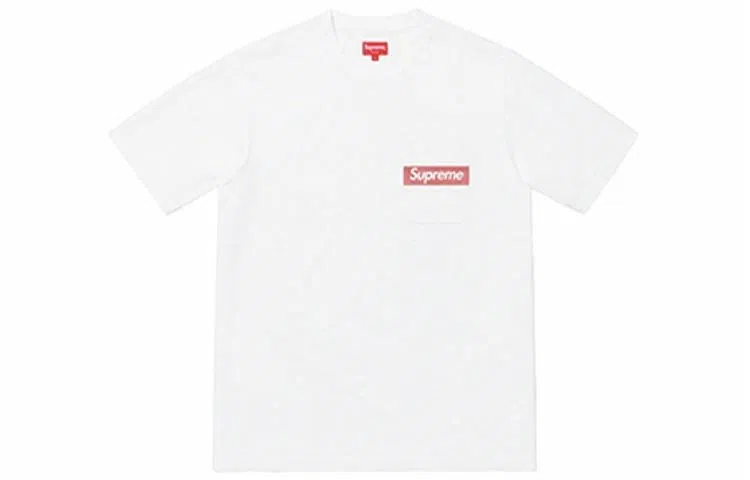 Supreme SS19 Mesh Stripe Pocket Tee White
