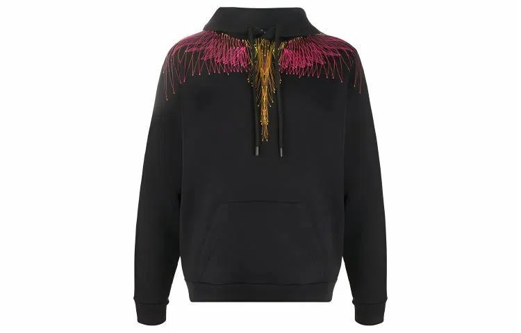 Marcelo Burlon Wing Print Hoodie Black