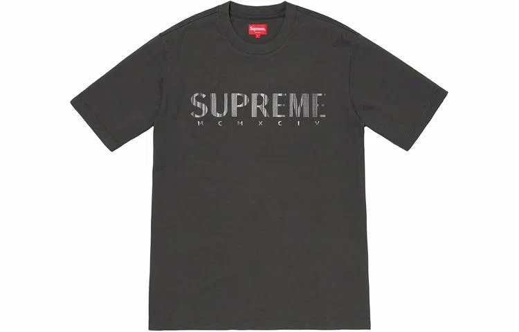 Supreme SS19 Gradient Logo Tee Dusty Black