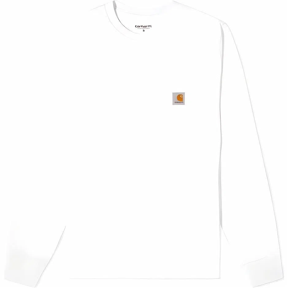 Carhartt WIP Long Sleeve Pocket Tee White