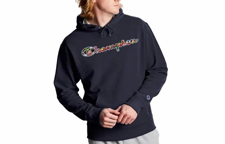 Champion Hooded Fleece Sweatshirt Navy