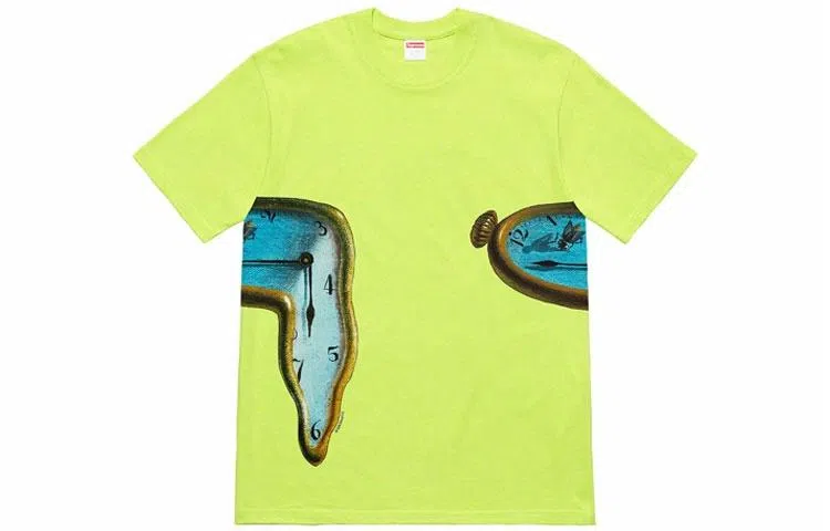 Supreme The Persistence of Memory Tee Neon Green
