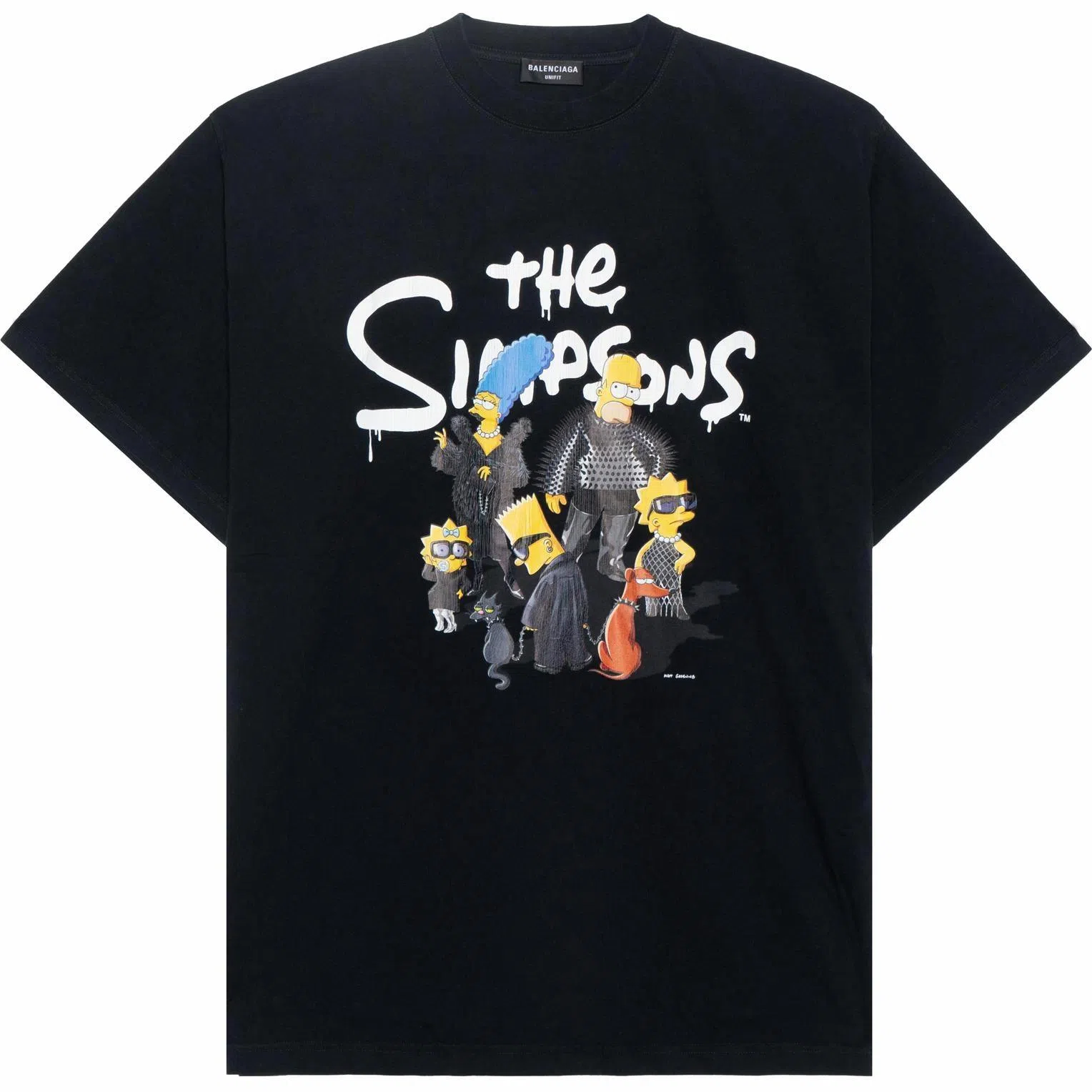 Balenciaga x The Simpsons T-Shirt Black