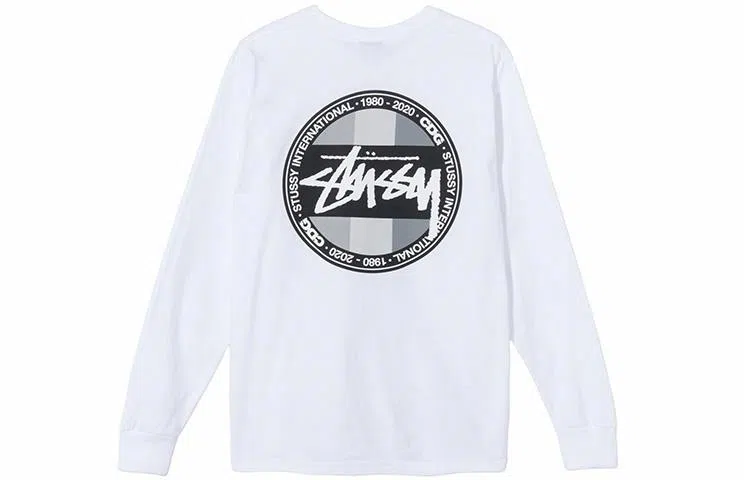 Stussy x CDG 40th Anniversary Logo Long Sleeve Tee