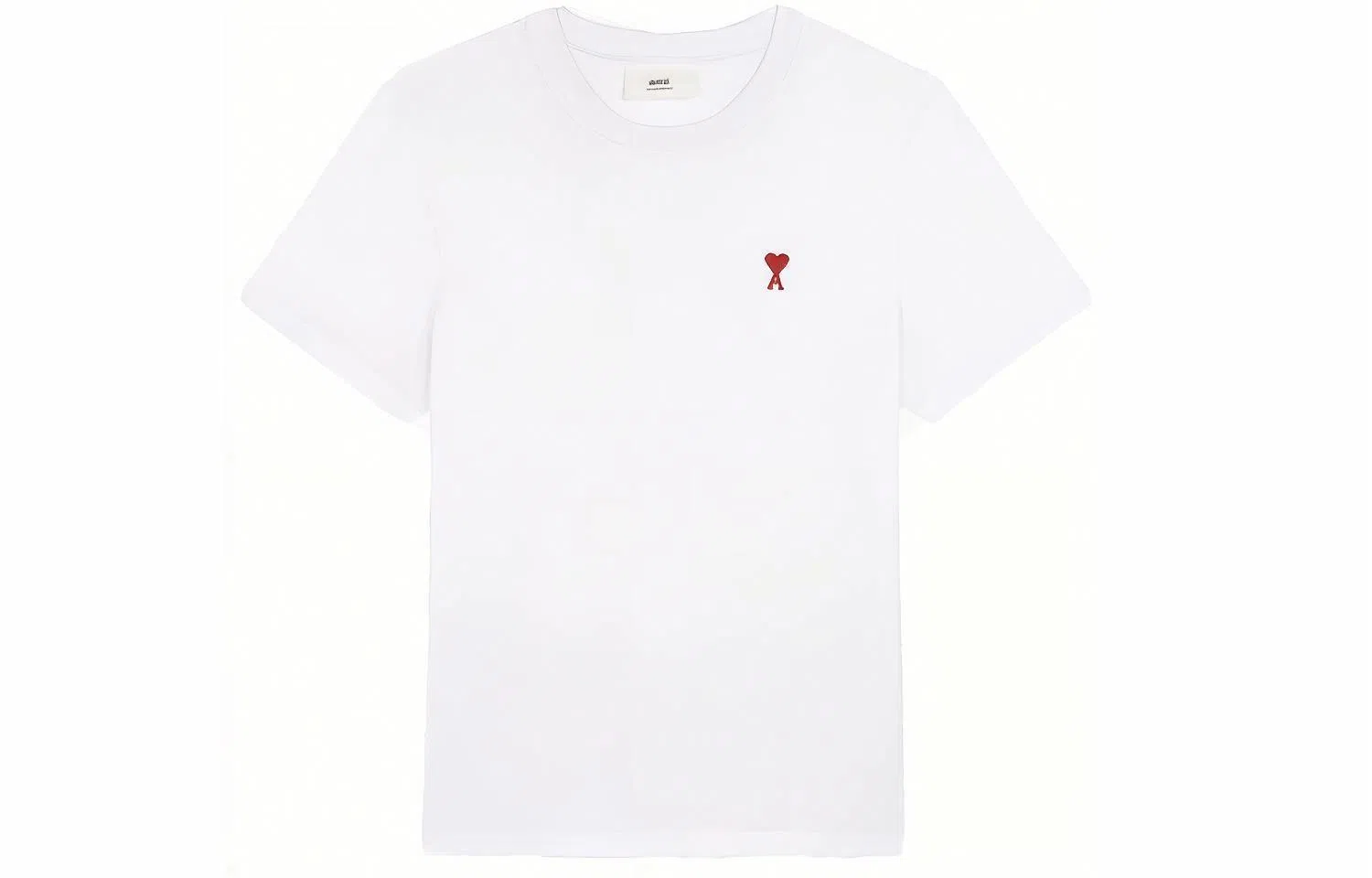 AMIPARIS Logo Embroidered T-Shirt White