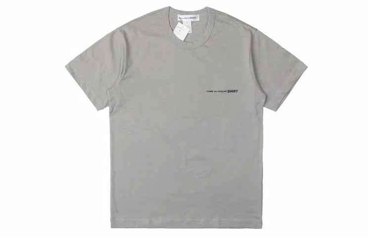 CDG Small Logo Cotton T-Shirt Gray