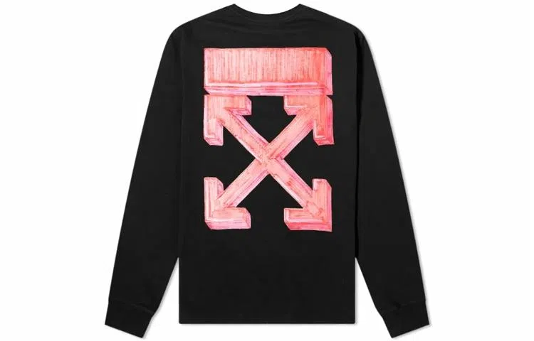 OFF-WHITE Arrow Print Long Sleeve Tee Black