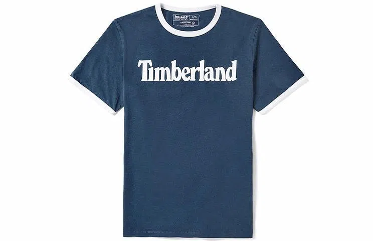 Timberland Crew Neck Printed T-Shirt Deep Sapphire Blue