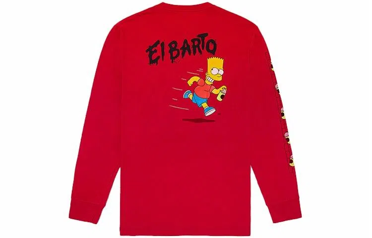 Vans x The Simpsons Long Sleeve Tee Red