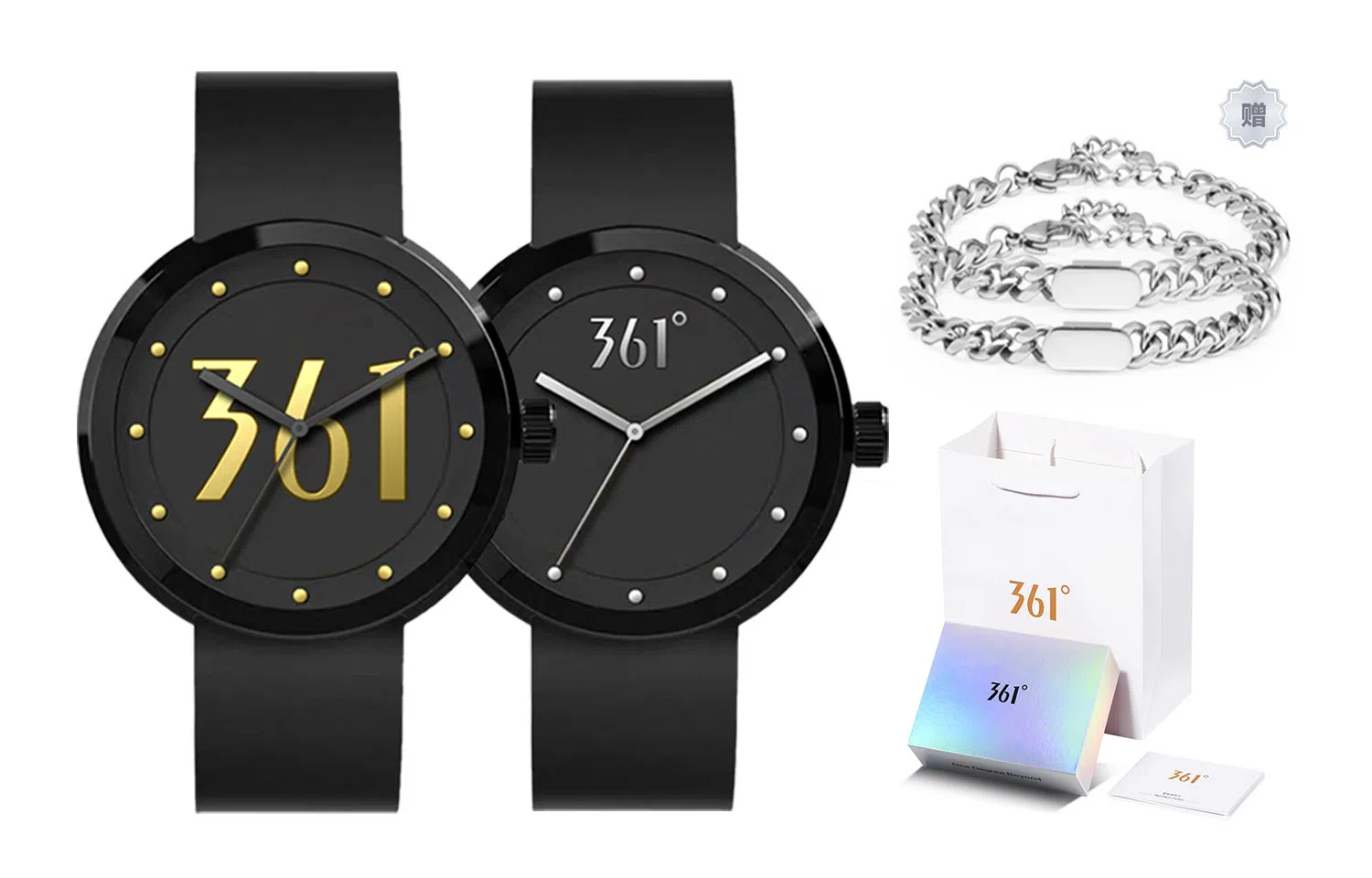 361° Quartz Watch Black Dial