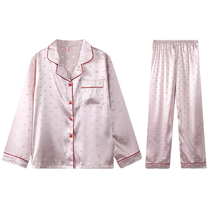 兰缪 休闲薄款舒适长袖长裤睡衣套装 女款 图片色