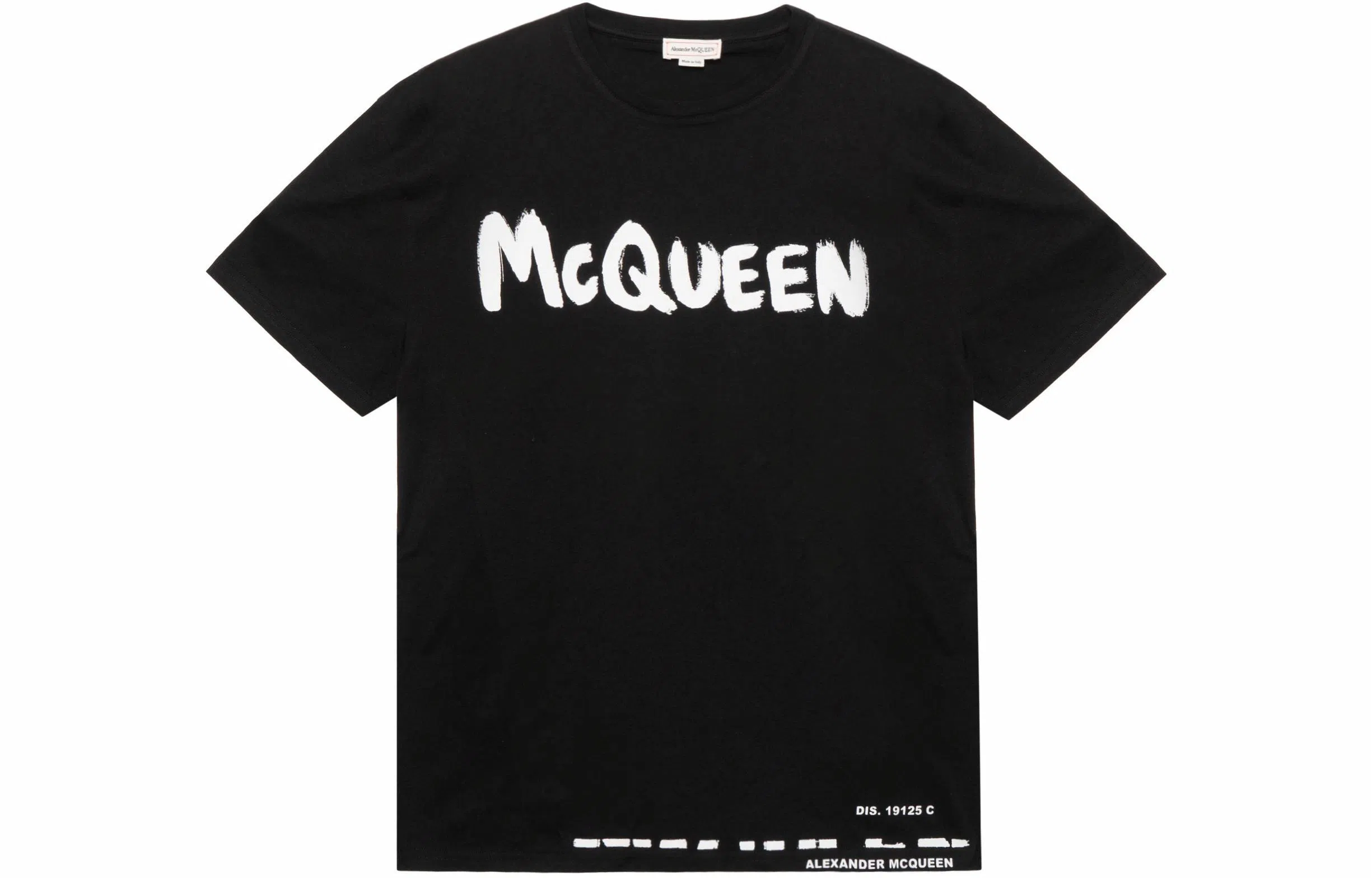 Alexander McQueen Letter Print T-Shirt Black