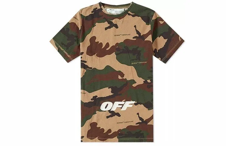 OFF-WHITE Camo Embroidered Tee