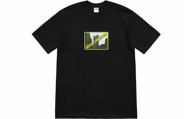 Supreme SS19 Greetings Tee Black