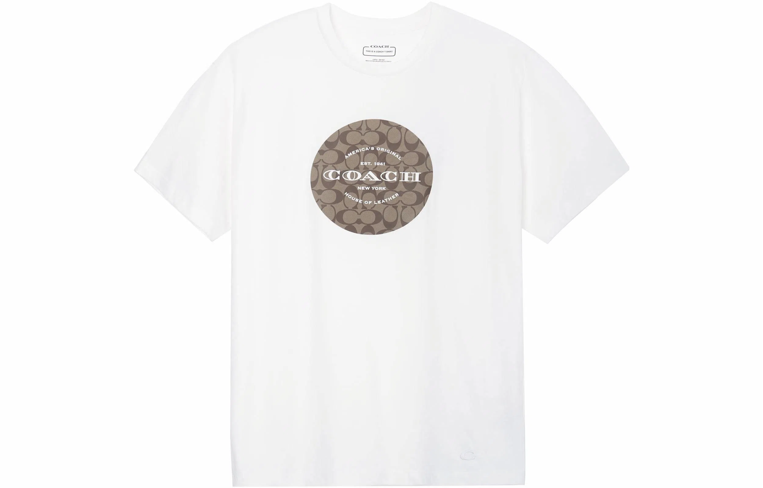 COACH Classic Logo Print T-Shirt White