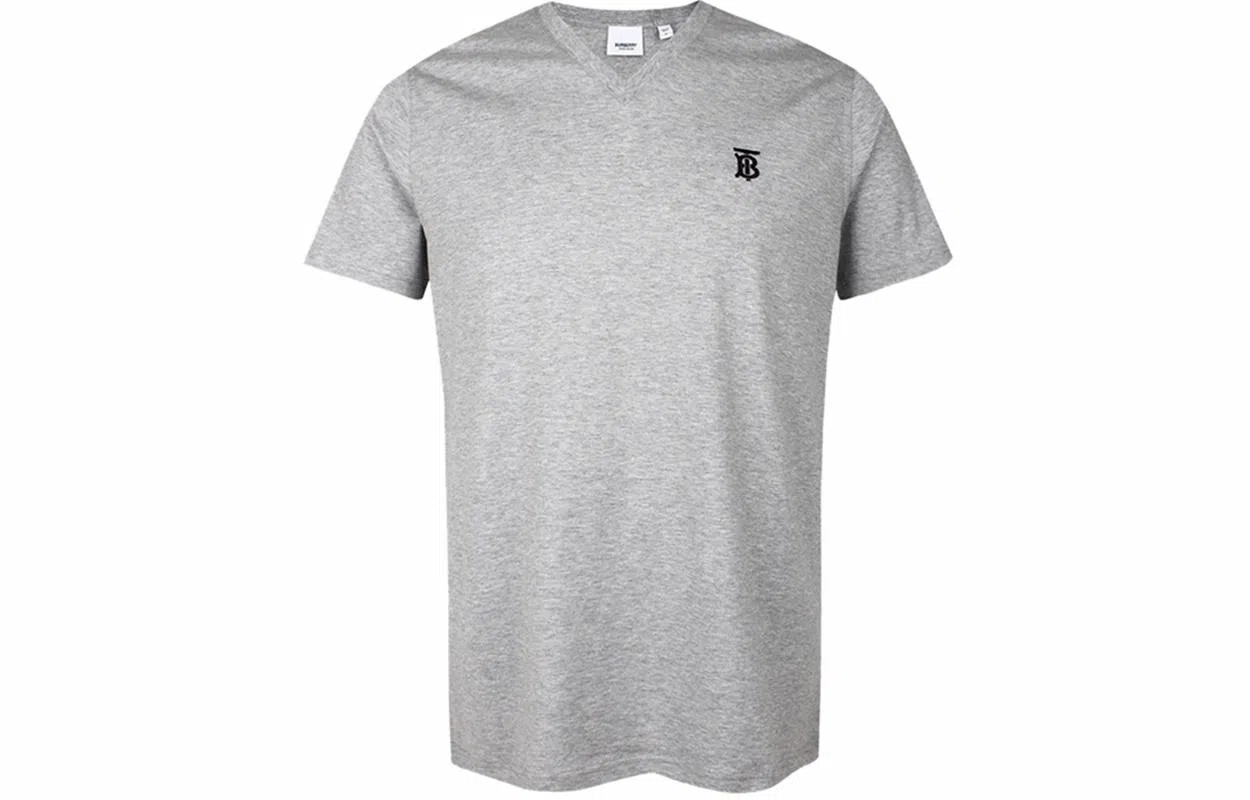 Burberry V-Neck T-Shirt Light Grey