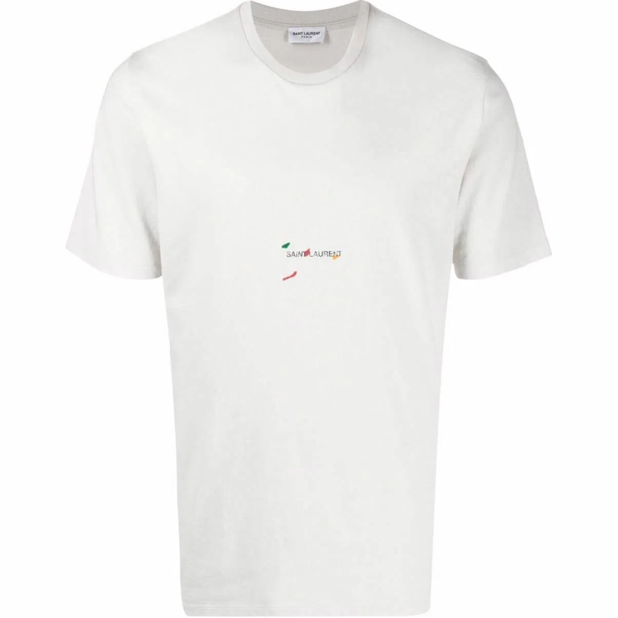 Saint Laurent Logo Print T-Shirt White