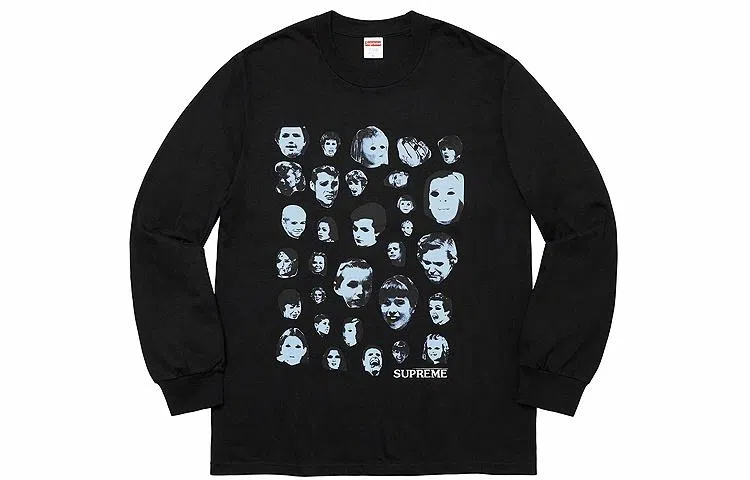 Supreme Faces L/S Tee Black