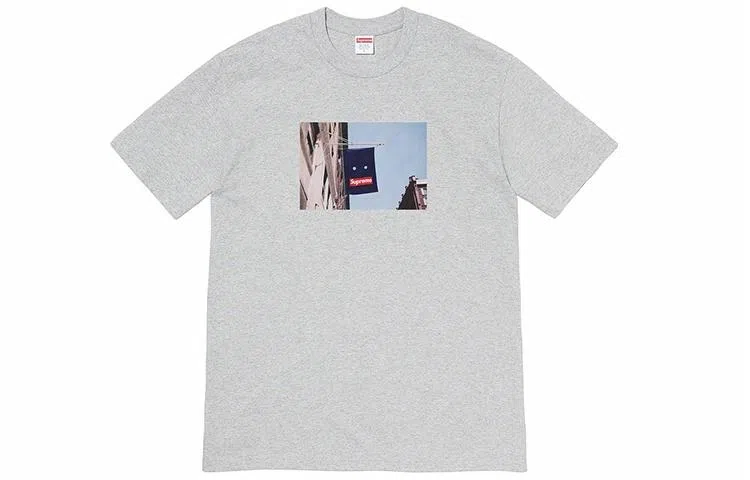 Supreme Banner Tee Grey