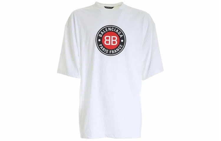 Balenciaga Logo Print T-Shirt White
